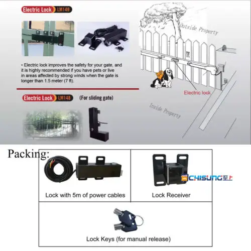 Замок мастер электрический замок для качели ворот сильный садовая изгородь ворота DC24V