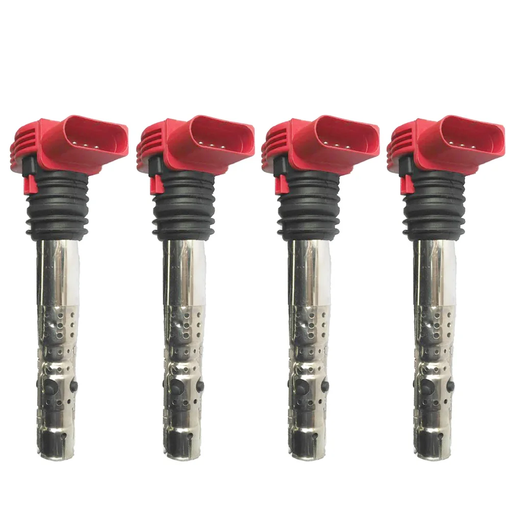 4 PCS HIGH QUALITY FOR VW/AUDI IGNITION COIL A4 A6 A8 2.0T 3.0T 06C 905 115 F / 06C 905 115 Lin