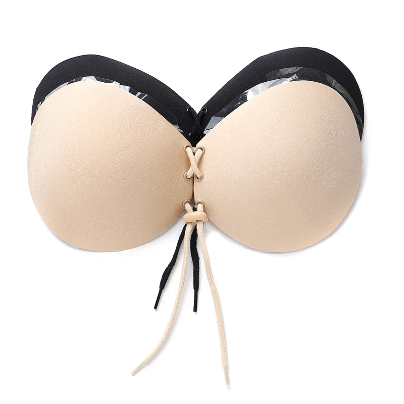 

NEW Women Push Up Bra Self-Adhesive Silicone Bust Front Closure Strapless Invisible Bras Sujetador For Wedding Party