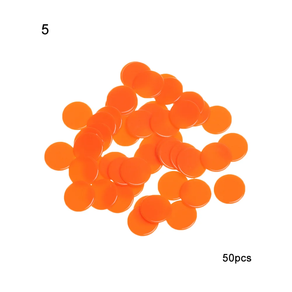 50 шт./пакет пластиковые графы покера микросхем для классных детей Карнавал смешные фишки для игры кaрточные игры поставки - Цвет: 5