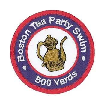 

Embroidered Badges Embroidering Boston Tea Party Patches Made by Fabric Merrow Broder and PVC Backing MOQ50pcs free shipping
