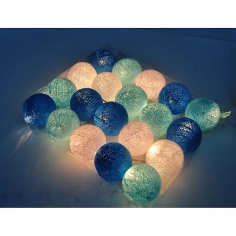 20pcs/Lot Cotton Ball LED String Lights With EU Plug Fairyin Lighting Strings from Lights