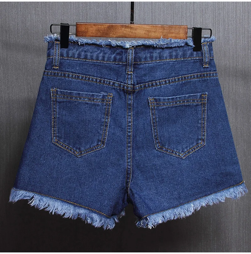 Женские летние джинсовые шорты новые шорты с высокой талией под корейские свободные блестящие белые студенческие широкие брюки