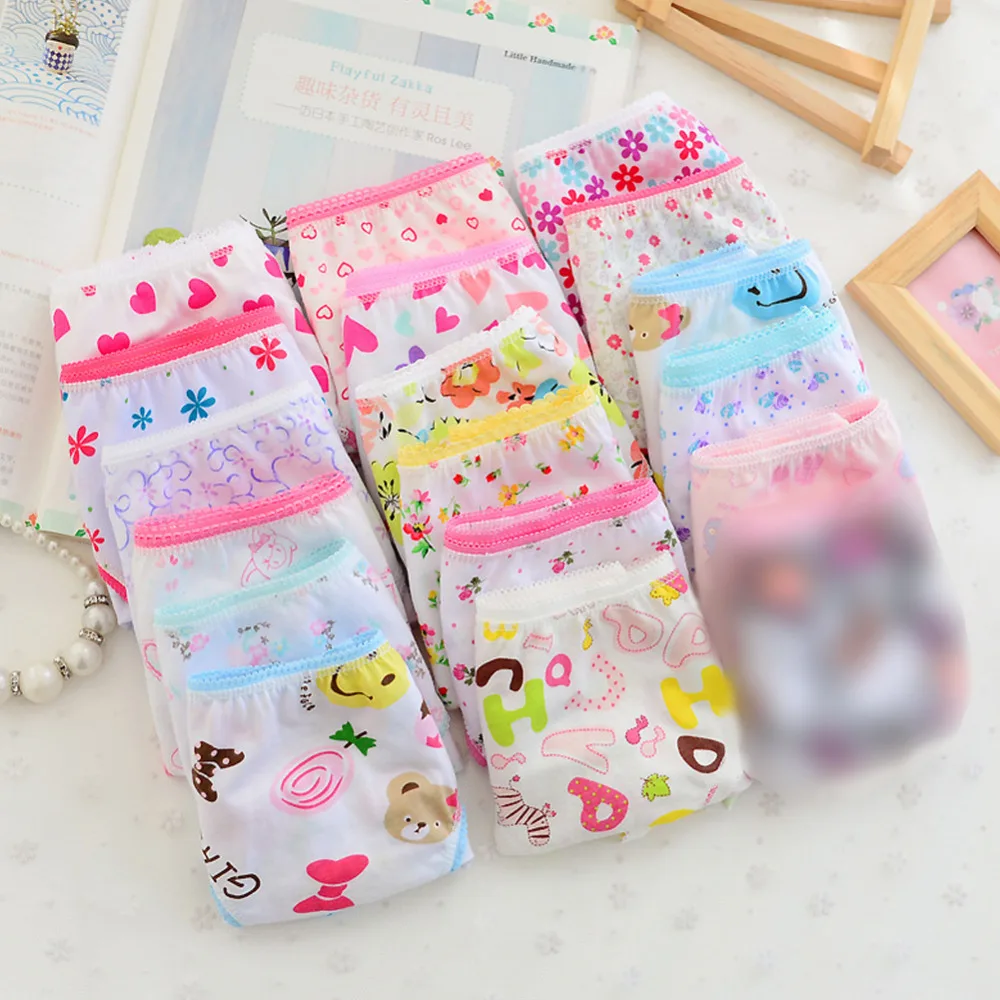 6pcs Fashion Baby Kid Girl Underwear Soft Cotton Panties Child Short Briefs Cute