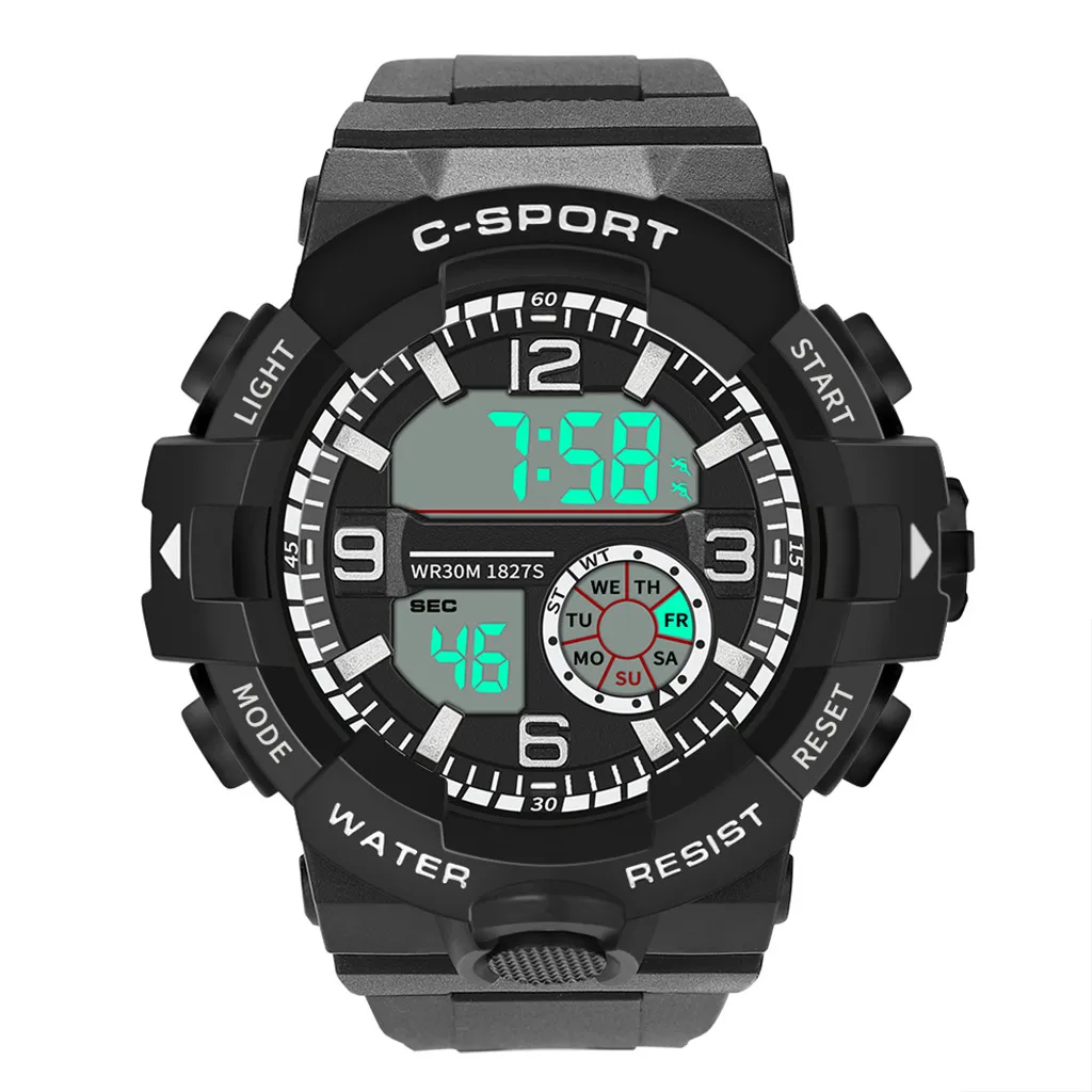 Роскошные часы мужские цифровые электронные Военные Спортивные Часы светодиодный водонепроницаемые наручные часы montre reloj relogio masculino часы