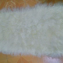 Первичная натуральная монгольская лампа меховой ковер длинная шерсть белый Тибетский меховой коврик ковер одеяло диван декоративный 2'x4'