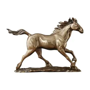 

Abstract Animal Figurine Cold Cast Copper Fine Horse Statue Bronze Horse Decor Art Sculpture Resin Crafts Home Decorations R1373