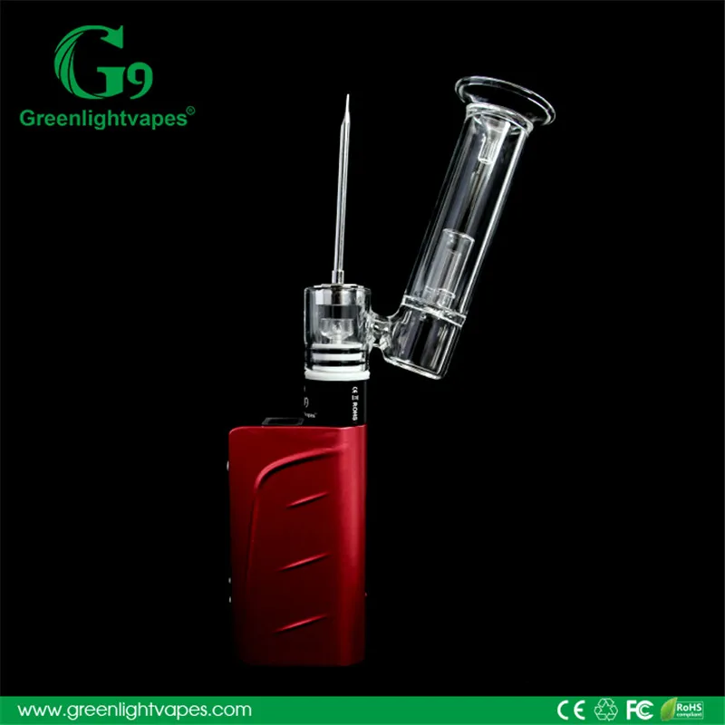 

E cigarette Vape Dry Herb Wax Vaporizer Water Glass Pipe Dab Bubbler Greenlightvapes G9 510 rig E Nail Heating Head Atomizer