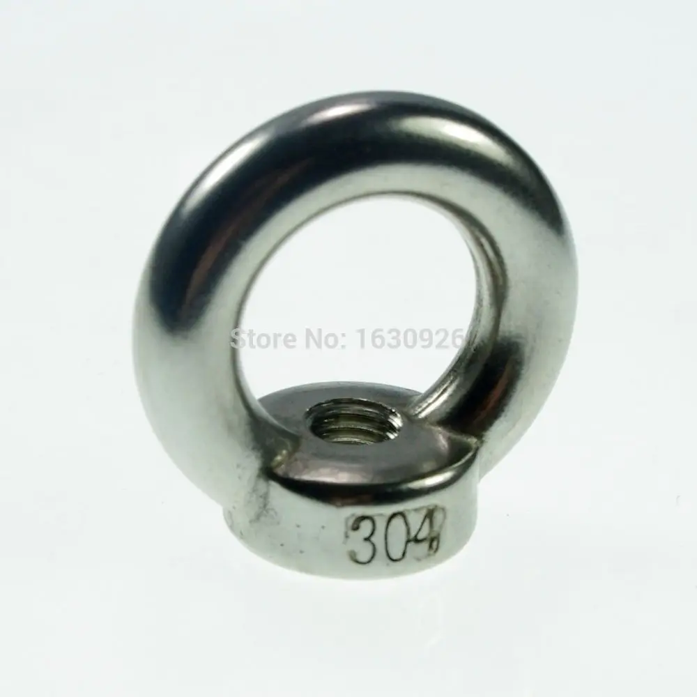 (1) M12 Metric Threaded Eyes Nuts 304 Stainless Steel Lifting Newnut