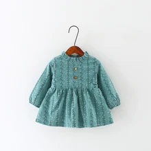 2017 Printemps et Automne Coréenne Enfants de Robe Pour Les Filles Coton Bébé Princesse Gilet Robes robe de Bal Fleur Motif Nouveau arrivées