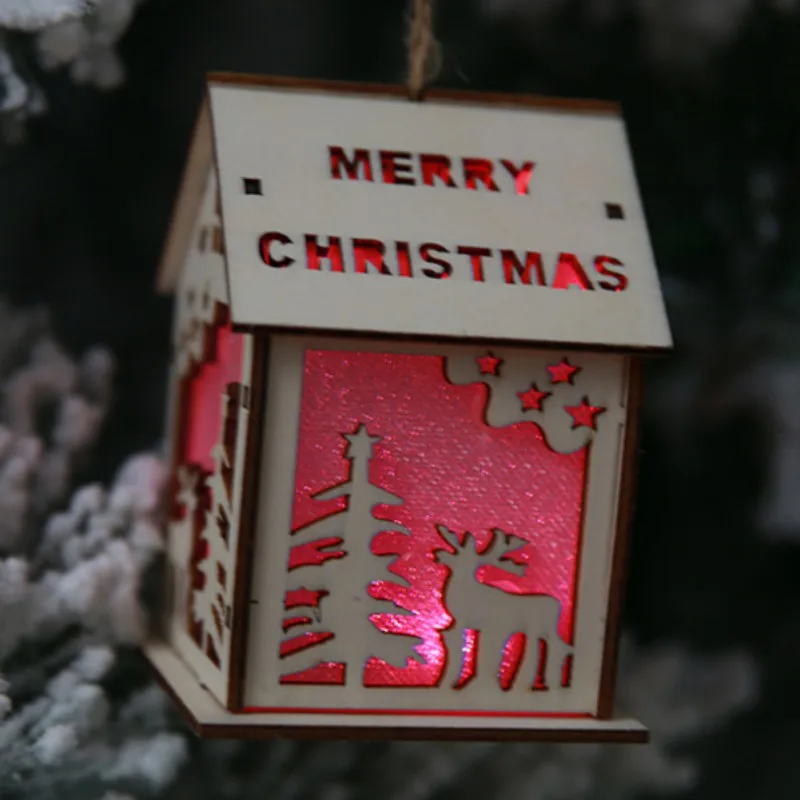 

DIY LED Christmas Tree House Style Fairy Lights Hanging Decor Led Wedding Natal Garland Christmas Decorations Festival Party