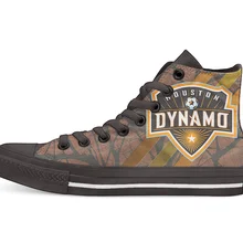 Хьюстон Динамо Логотип Унисекс высокие холщовые плоские повседневная обувь на заказ Прямая