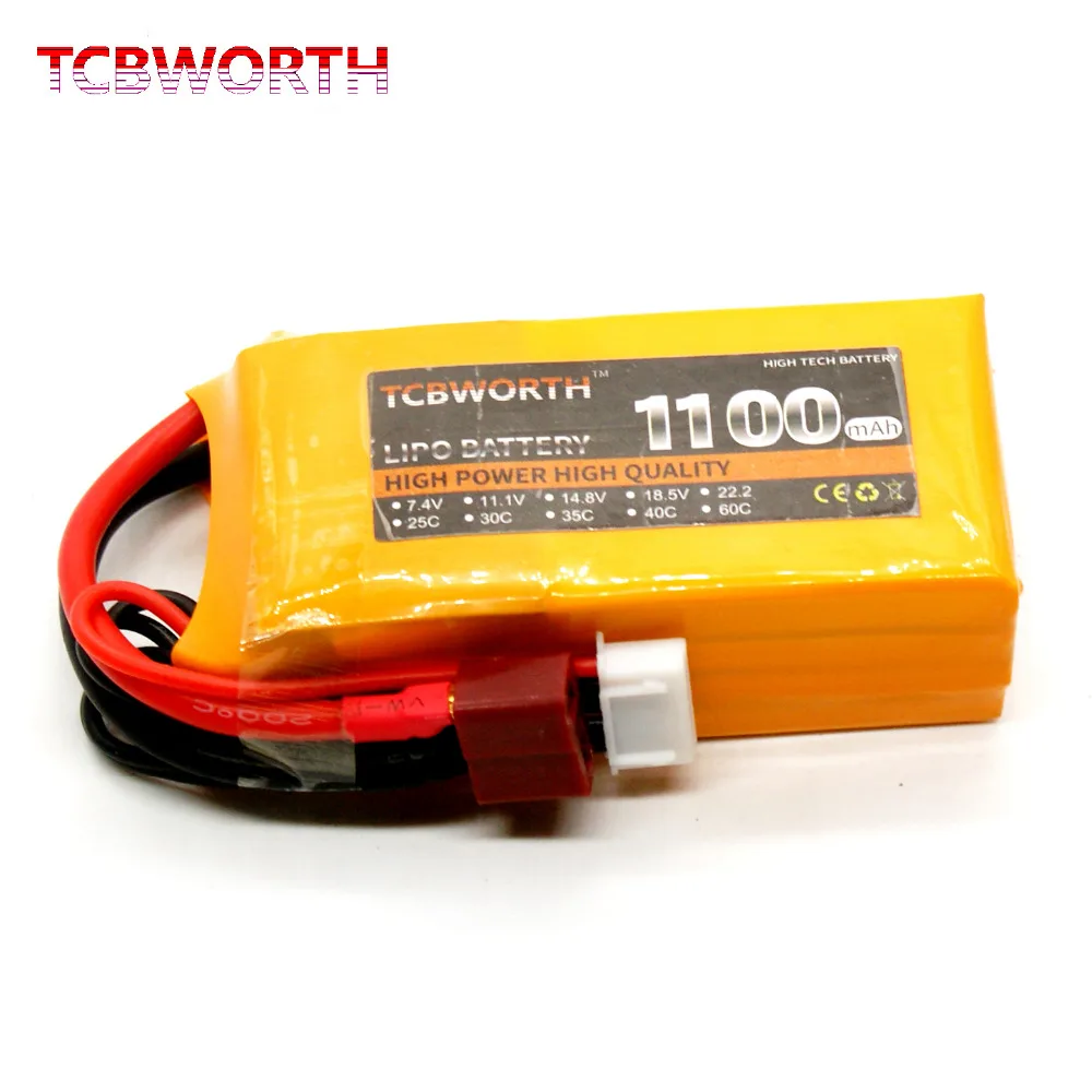 RC LiPo батарея 4S 14 8 V 1100 mAh 40C-80C для вертолет самолет автомобиль Лодка Квадрокоптер