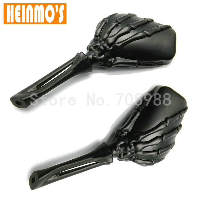 

Universal Side Rear View Mirror Chrome Metal Skull Motorcycle Side Rearview Mirror Thread Bolts Motorcycle Rear view