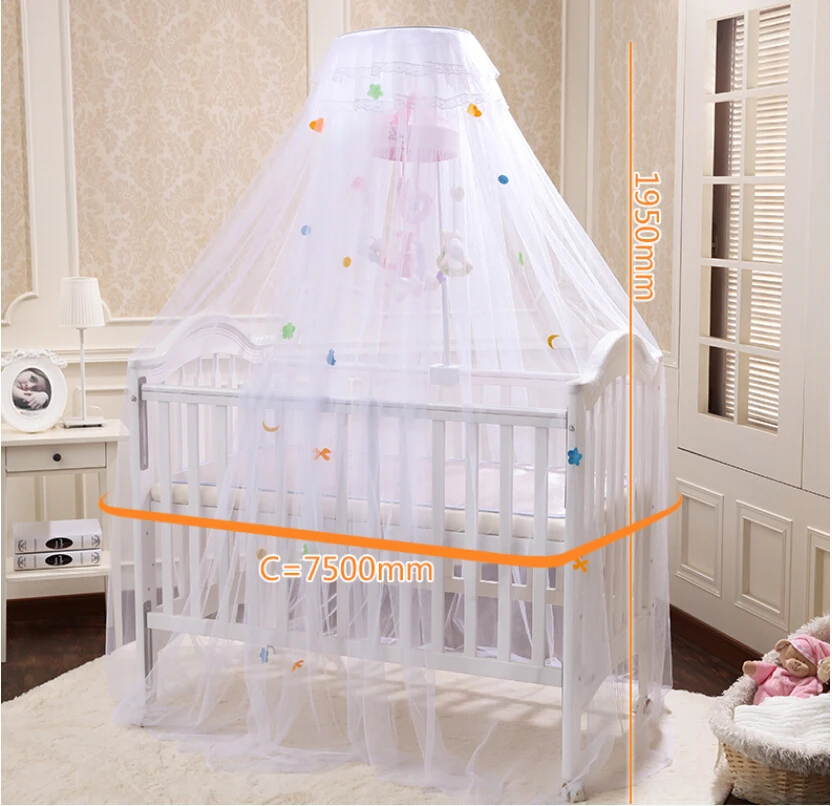 2016 high quality canopy and nets round white bed, baby bed canopy net