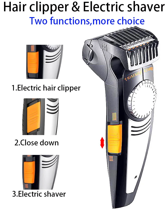Kemei819 Multifunction Electric Shaver And Hair Clipper Knob Adjustment