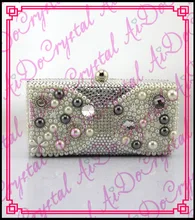 Aidocrystal super qualität handmade weißer kristall party handtasche für hochzeit