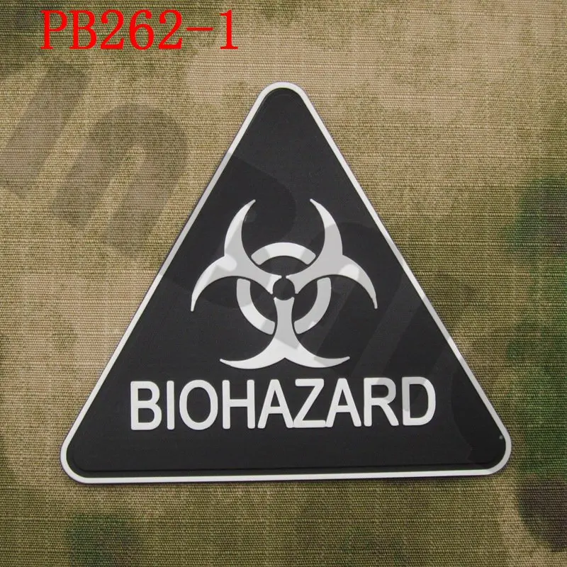 3D ПВХ патч Biohazard зонтик корпорация BIOHAZARD Резиновый патч - Цвет: PB262 White