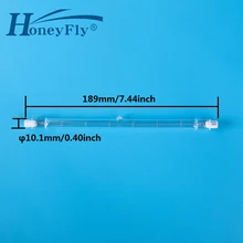 HoneyFly 2 шт 254 мм линейная галогенная лампа лампы J254 R7S 220 V/110 V 1000W 1500W двухконцевая нить прожекторы кварцевая трубка