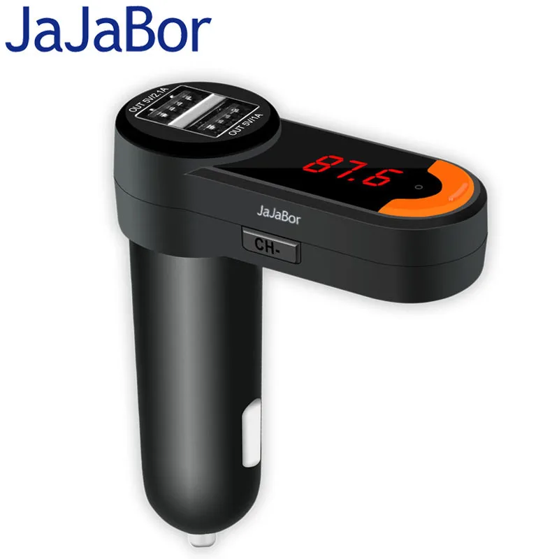 

JaJaBor Bluetooth Car Charger 3.1A Hands-free Wireless Car MP3 Player FM Transmitter Dual USB Car Charger Bluetooth Car Kit