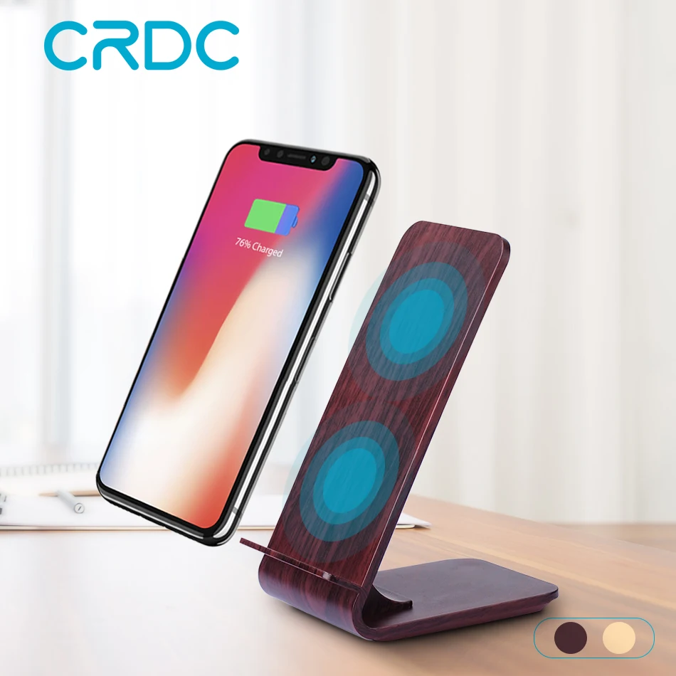 

CRDC 10W Qi Wireless Charger For iPhone X 8 plus Fast Wireless Phone Charger For Samsung Galaxy S8 Plus Note 8 S7 S6 Edge Note 5