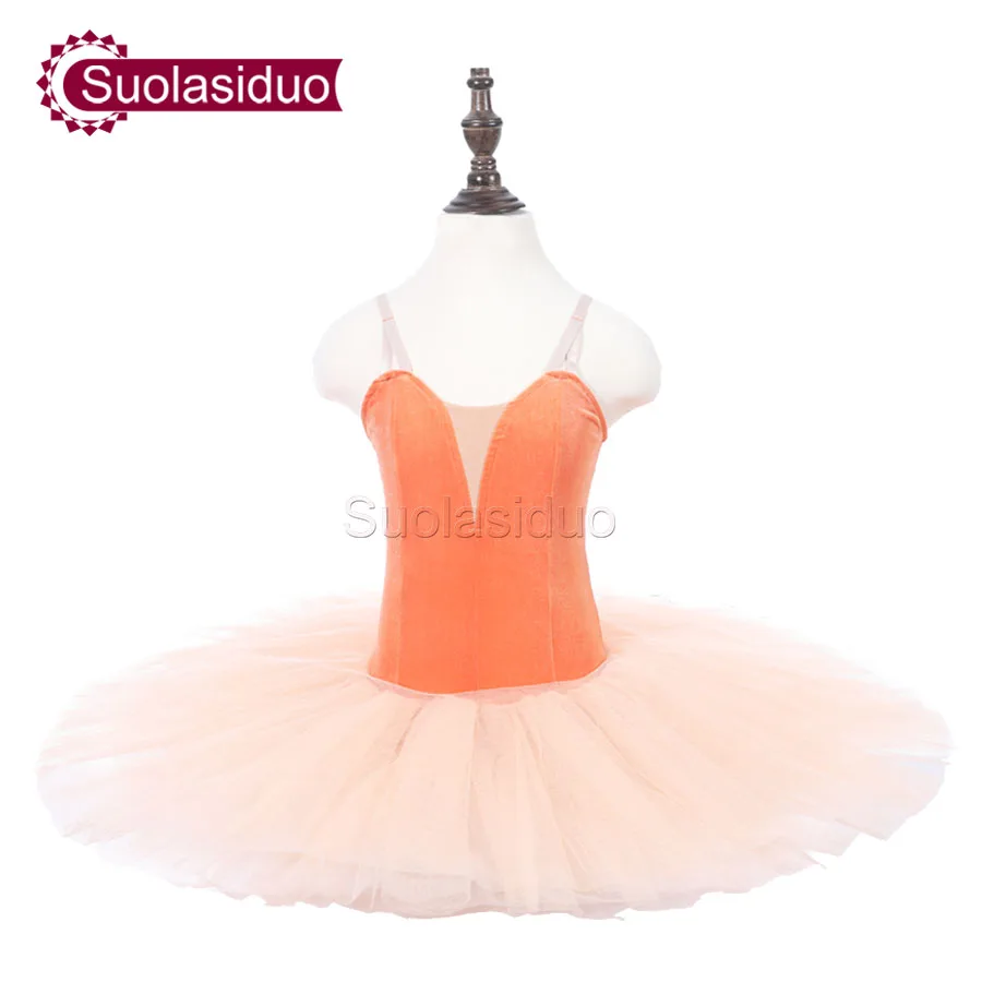 

Girls Orange Professional Ballet Tutu Apperal The Nutcracker Performance Competition Ballet Dance Costumes Kids Ballet Skirt