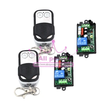 

2Receiver&2Transmitter 220V 1CH RF Wireless Remote Switch Light Lamp LED SMD ON OFF Switch Wireless 10A Momenrary Toggle Latched