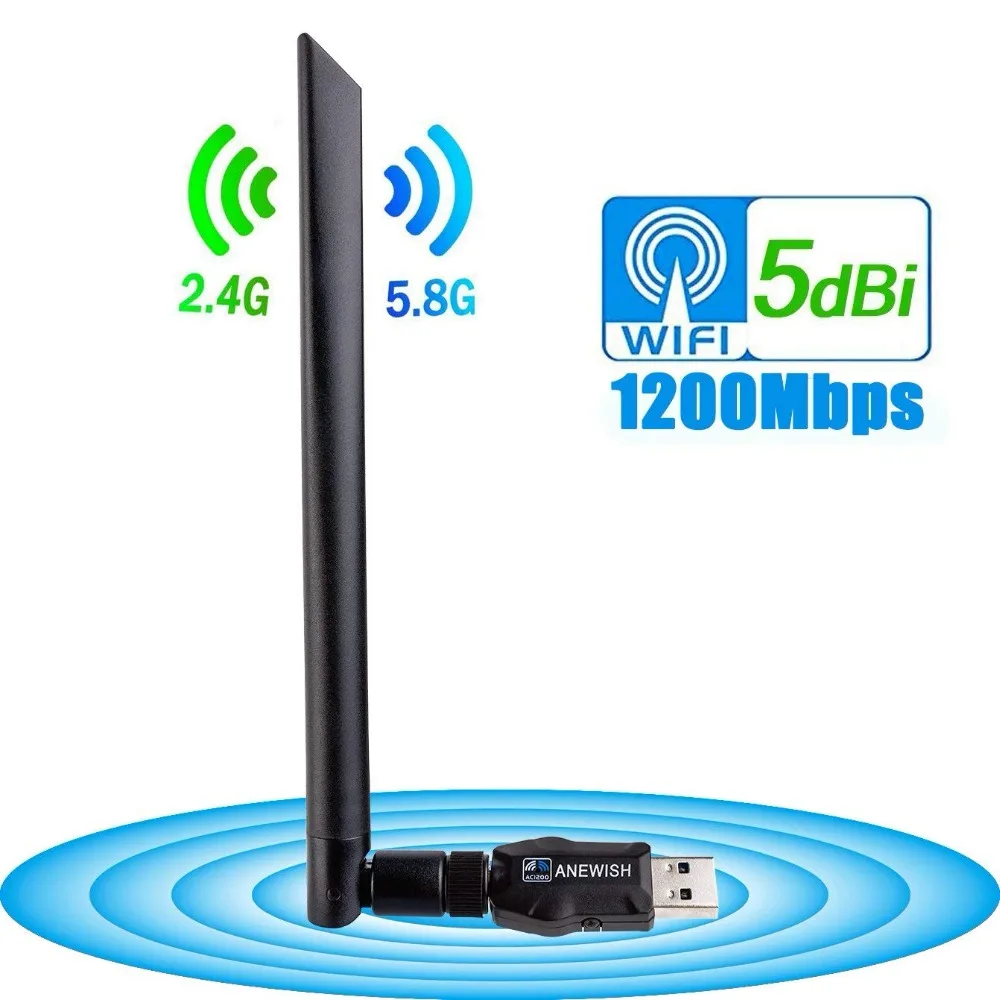 [Адаптер ANEWISH Wifi] в Италию 1200 Мбит/с для Android BOX/ PC/Laptop/ Tablet /Smart TV|Адаптеры и брелки