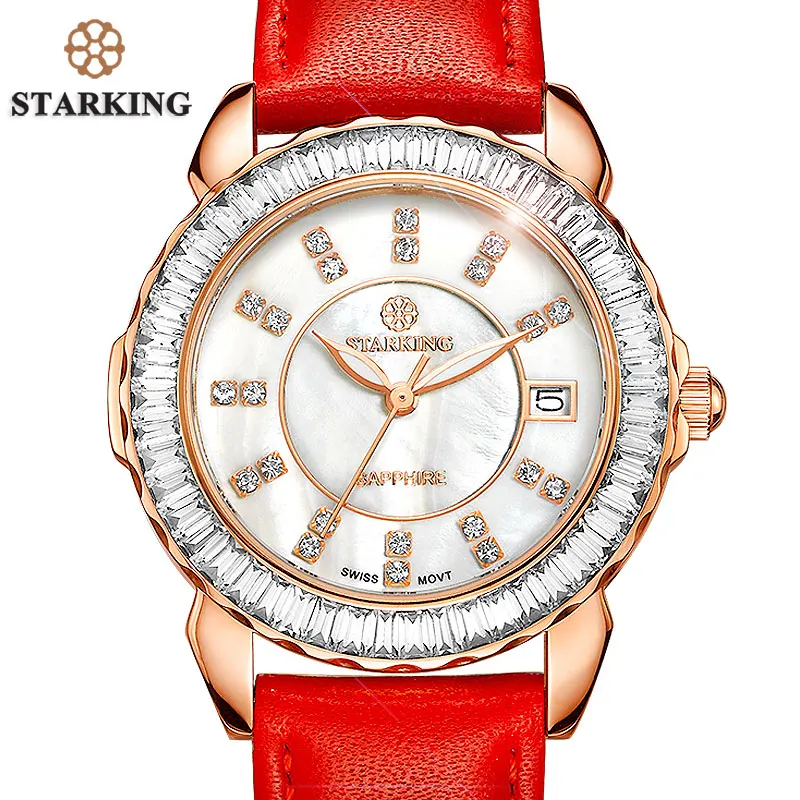 STARKING известный бренд часы для женщин импорт Movt Роскошные брендовые часы женские часы Белый Полный Кристалл Модные повседневные наручные часы