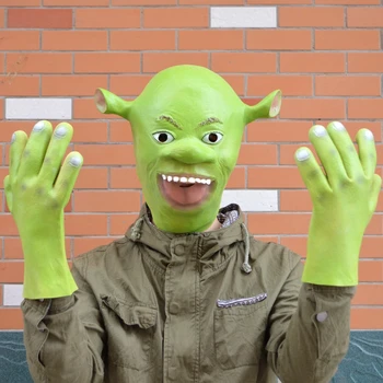 

Shrek the masquerade ball movie theme Halloween cartoon headgear latex mask