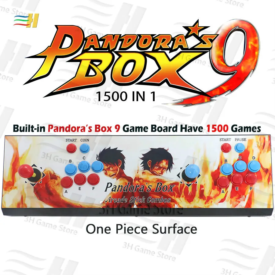 2 игрока Pandora Box 9 железная консоль встроенный в 1500 В 1 аркадная игра подключи и играй usb джойстик для ПК ps3 pandora's 5S 6s 7