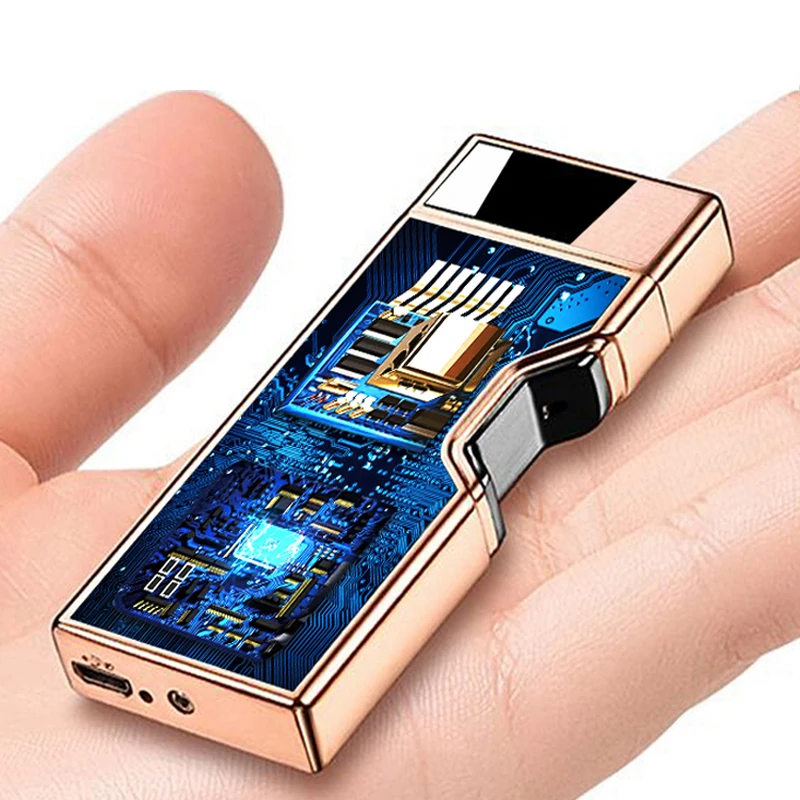 New USB infrared touch sensor metal charging lighter four colors