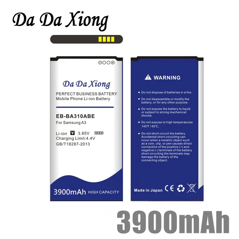 Da Xiong 3900mAh EB-BA310ABE аккумулятор для samsung Galaxy A310 A3 A3100 A310F Edition A5310