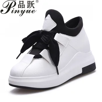

2018 pu flat shoes women Lace up Platform Loafers Flats shoes women casual shoes ladies creepers size 33--42