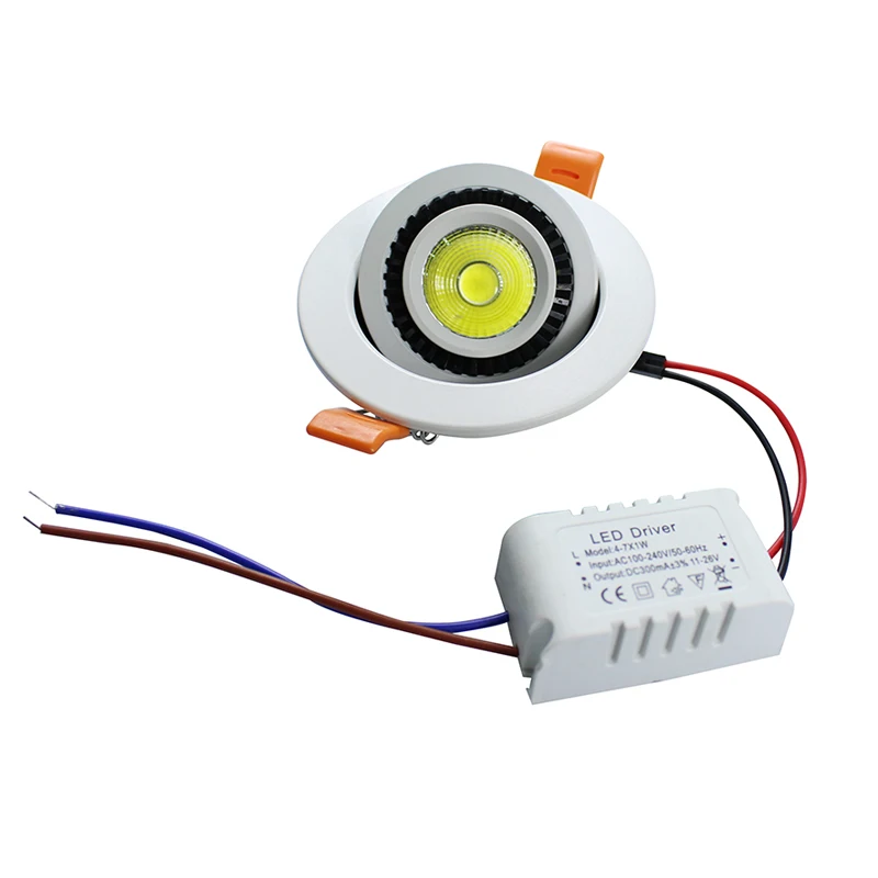 SXZM led COB светильник 5 Вт/7 Вт/9 Вт/20 Вт круглый AC85-265V встраиваемый в помещении светодиодный потолочный светильник теплый белый/холодный белый со светодиодным Драйвером
