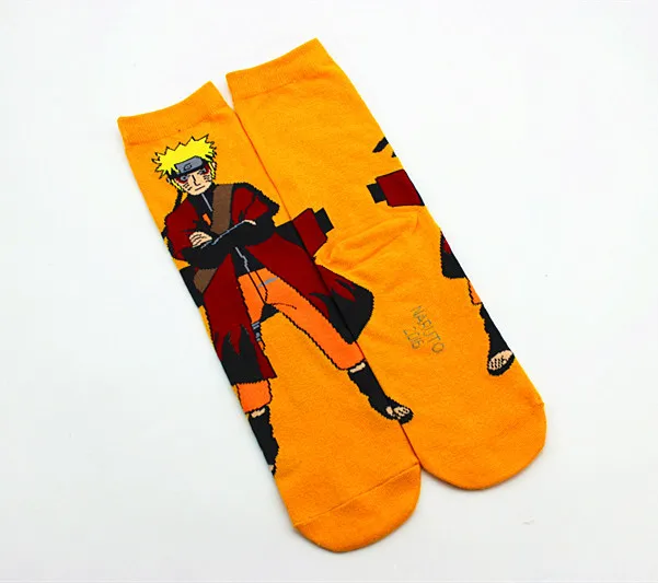 Японские Новые мужские длинные хлопковые носки с героями мультфильмов, модные, аниме, 3D, Meias, Наруто, уличная одежда, Harajuku, высокое качество, большие носки, подарок для мужчин - Цвет: 1