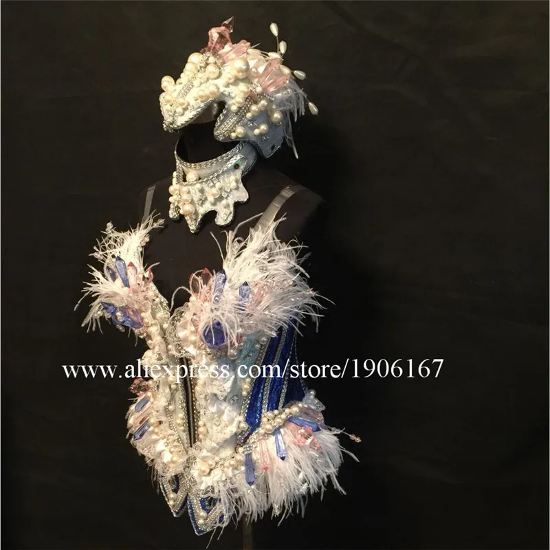 Crystal led light party dress02