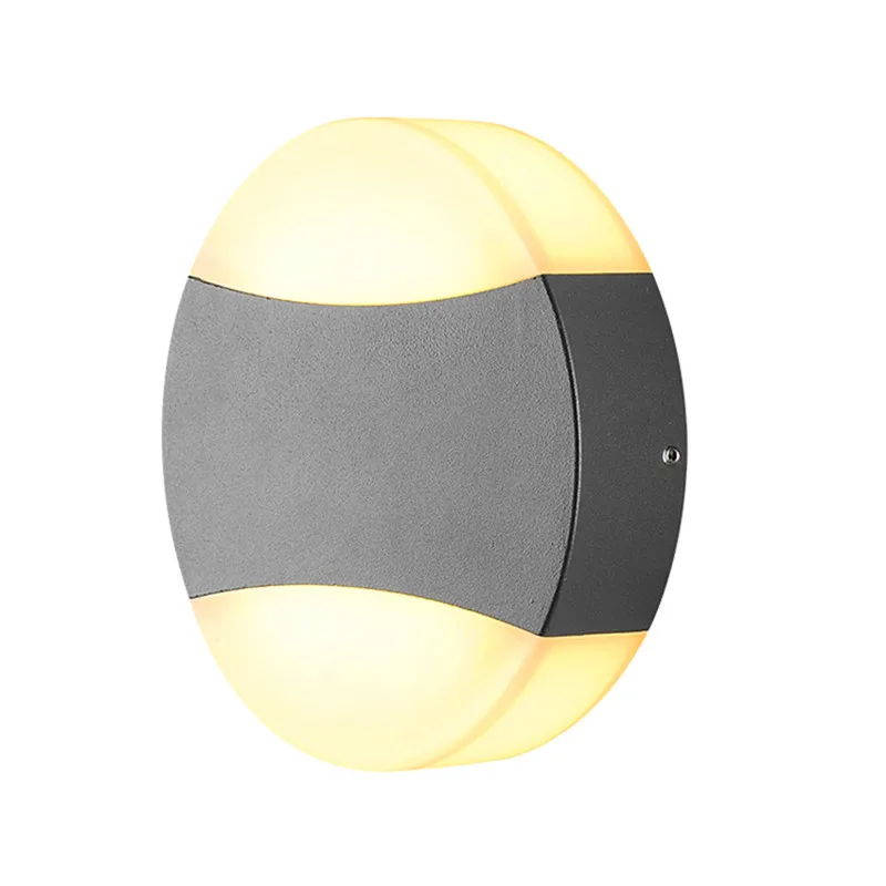Conduziu a Luz da Parede Moderna à Prova Água ao ar Sala de Estar Ac85-265 ao ar Novo Estilo Alumínio Dwaterproof Livre Interior Lâmpada ww – wh Varanda Quintal 12 w