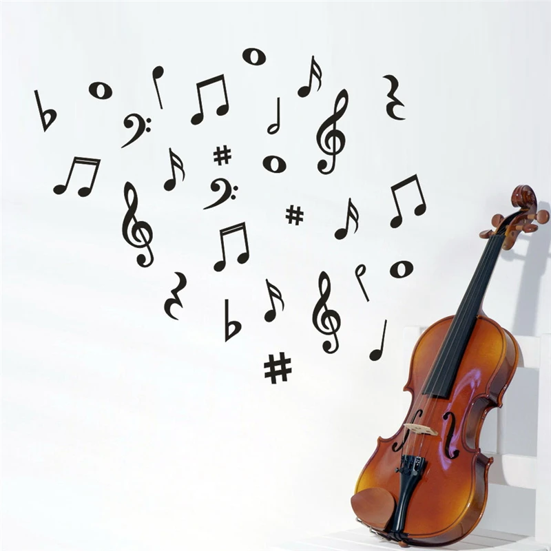 

KAKUDER Wall Sticker Home Decoration Musical Note Removable Sticker For Living Room Wall 60cm x 70cm Decor dropship March15