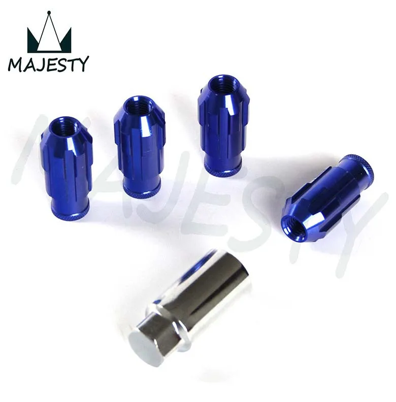 RACING ALUMINUM ALLOY LOCK LOCKING LUG NUTS 4 PIECES w/KEY 12x1.5 D1