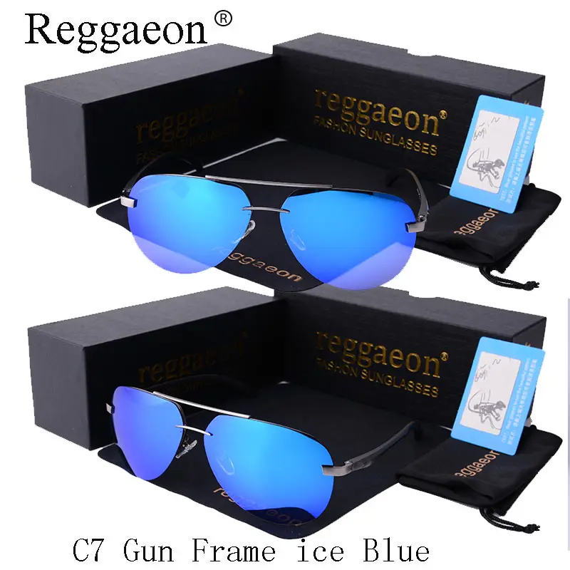 Reggaeon брендовые Дизайнерские мужские поляризованные солнцезащитные очки пилоты высокого качества TAC линзы многоцветный дамы мужчины