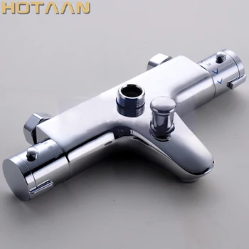 

Free Shipping Wall Mounted Two Handle Thermostatic Shower faucet Thermostatic mixer, Shower Taps Chrome Finish,YT-5318