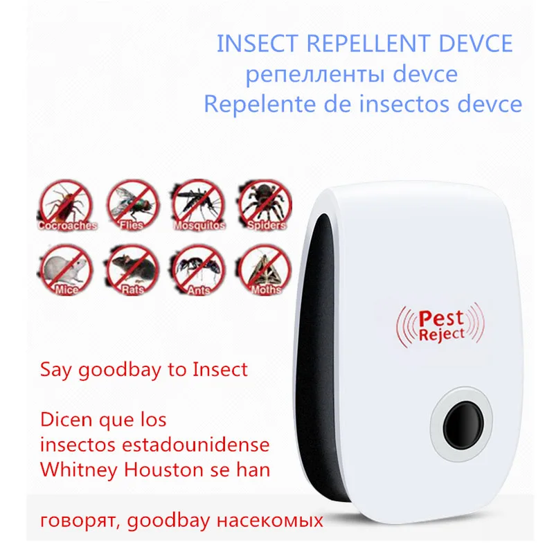 

2018 Uk/us/eu Plug Abs Ultrasonic Environmental Electronic Insect Repellent Device Pest Rodent Mouse Anti Mosquito Reject