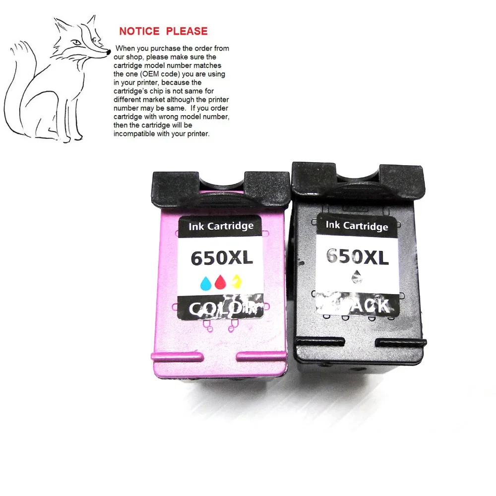 Картридж YOTAT Восстановленный для HP 650 650XL чернильный картридж Deskjet ink Advantage 1015 1515 2515
