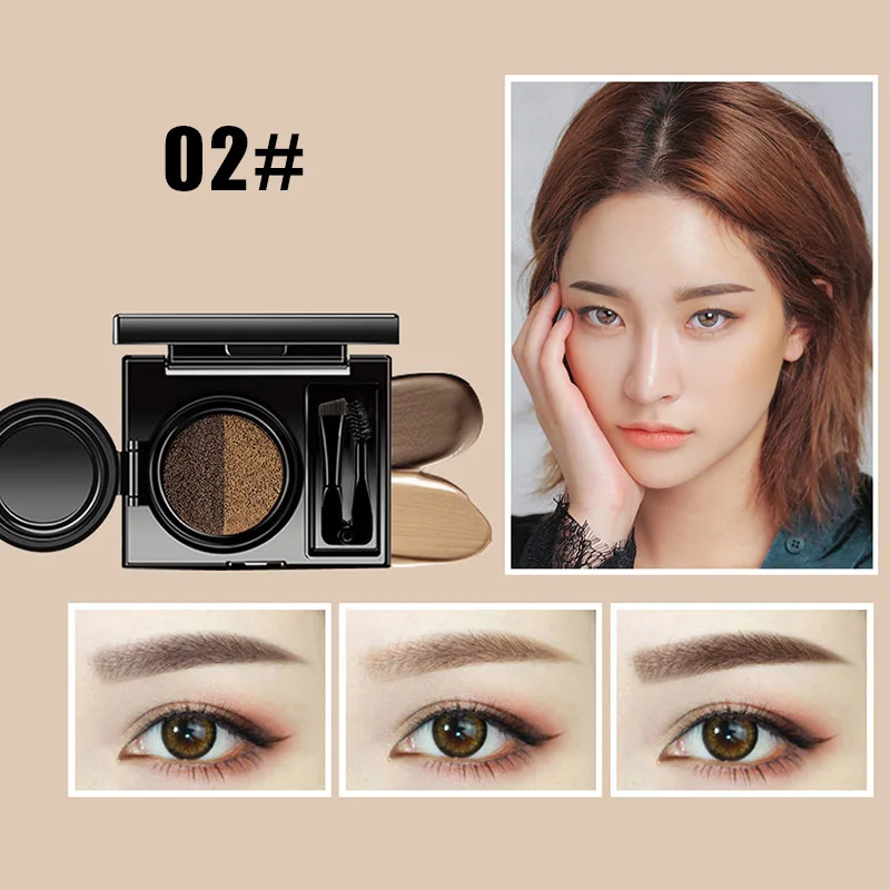 2 Colors Eyebrow Enhancer Waterproof Long Lasting Eyebrow Tint Cream - Цвет: 02
