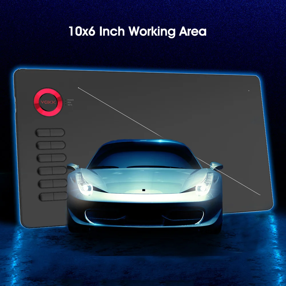 Продажа VEIKK планшет для рисования A15 графический планшет 10x6 дюймов цифровой Коврик для рисования для художников 8192 уровней давления с перчаткой бес...