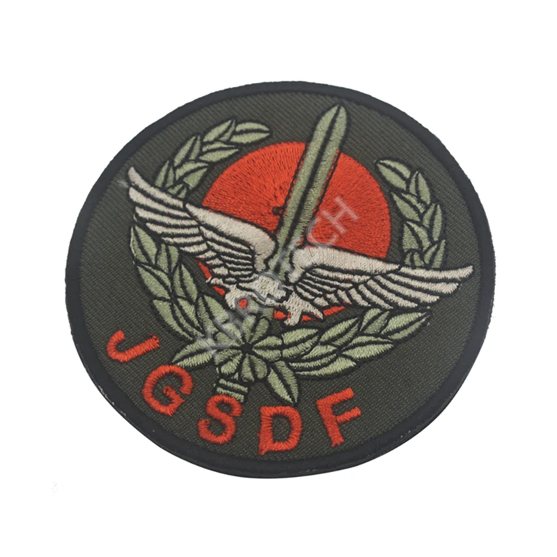 JGSDF Embroidery Patch Embroidered Patches Military Tactical Shoulder Mark Armband Fabric Sticker Appliqued Clothing Accessories