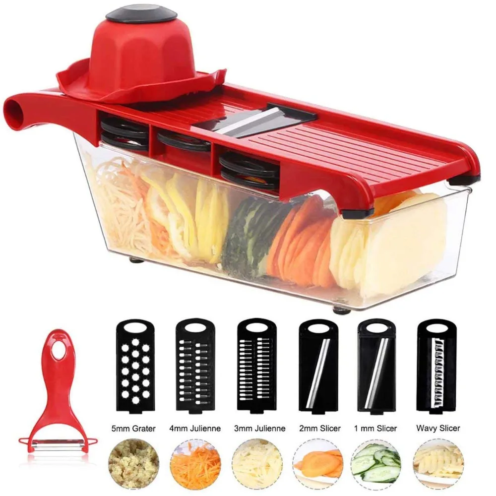 Dropshipping Vegetable Chopper Blade Manual Slicer Mandoline Slicer 6