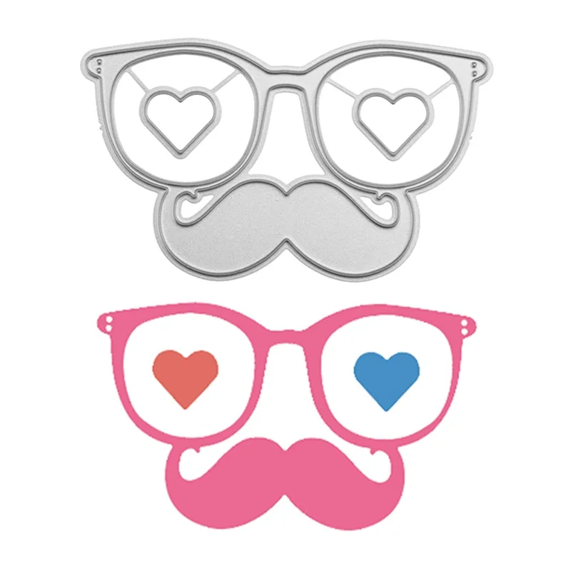 Heart Glasses Moustache Metal Cutting Dies Stencil for DIY Scrapbooking Album Paper Cards Decorative Crafts Diecuts New 2018 Die | Дом и сад