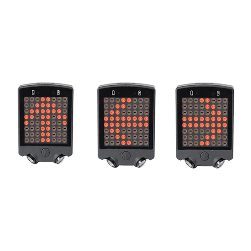 Sale Bike Wireless Remote 64 LED Bicycle Rear Taillight USB Rechargeable Bike Cycling Safety Warning Turn Signals Light Bike Lamp New 3